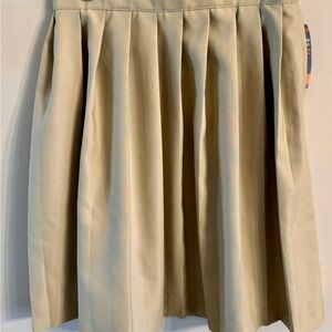 French‎ Toast Khaki Pleated Uniform Skirt Size 14